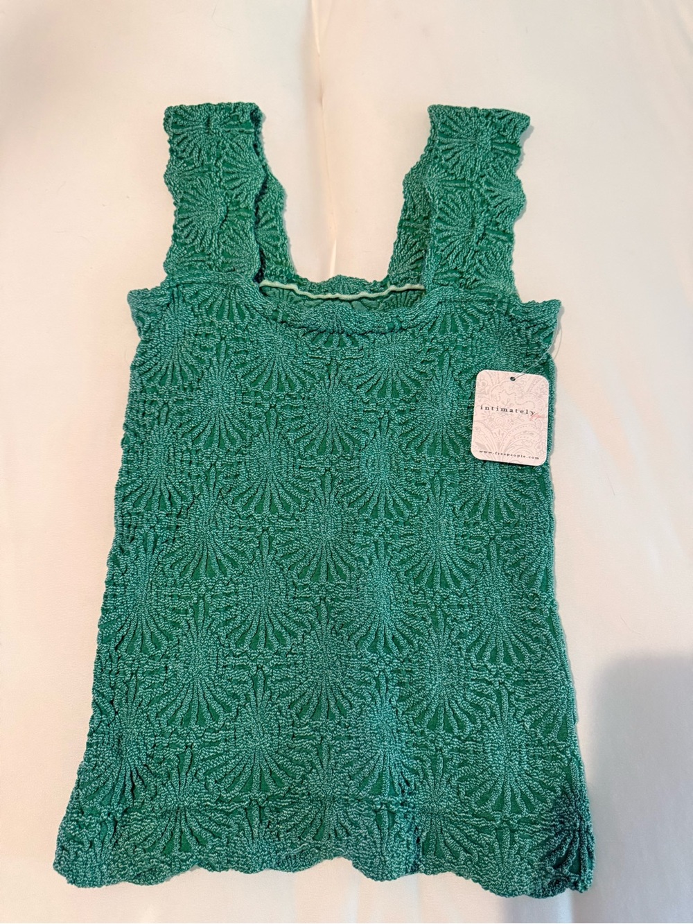 Green Crocheted Tank Top